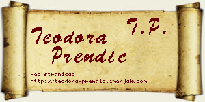 Teodora Prendić vizit kartica